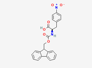 Two-dimensional chemical structure of Fmoc-4-nitro-D-phenylalanine
