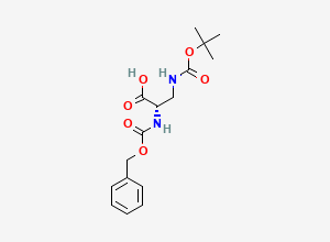 Two-dimensional chemical structure of L-N-Cbz-3-N-Boc-Amino-alanine