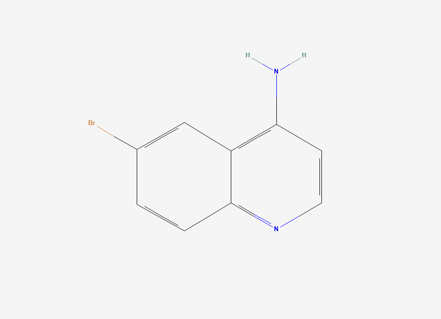 Two-dimensional chemical structure of 6-Bromoquinolin-4-amine