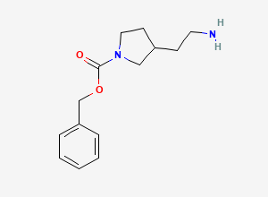 Two-dimensional chemical structure of 3-Aminoethyl-1-N-Cbz-pyrrolidine