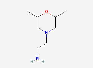 Two-dimensional chemical structure of 2-(2,6-Dimethylmorpholin-4-yl)ethanamine
