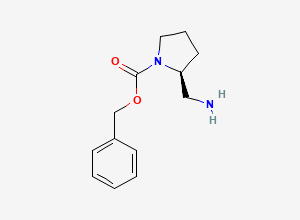 Two-dimensional chemical structure of (S)-2-Aminomethyl-1-N-Cbz-pyrrolidine
