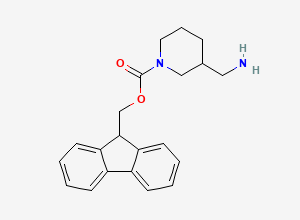 Two-dimensional chemical structure of 3-Aminomethyl-1-N-Fmoc-piperidine
