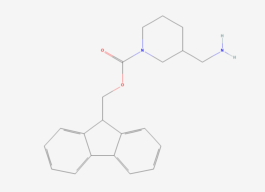 Two-dimensional chemical structure of 3-Aminomethyl-1-N-Fmoc-piperidine