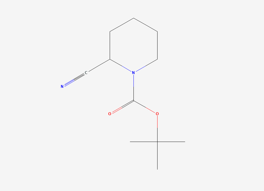 Two-dimensional chemical structure of Tert-butyl 2-cyanopiperidine-1-carboxylate