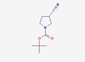 Two-dimensional chemical structure of 1-Boc-3-cyanopyrrolidine