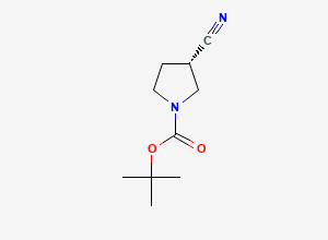 Two-dimensional chemical structure of (S)-1-Boc-3-cyanopyrrolidine