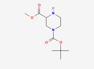 Two-dimensional chemical structure of 1-tert-Butyl 3-methyl piperazine-1,3-dicarboxylate