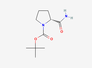 Two-dimensional chemical structure of D-1-N-Boc-prolinamide