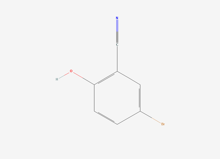 Two-dimensional chemical structure of 5-Bromo-2-hydroxybenzonitrile