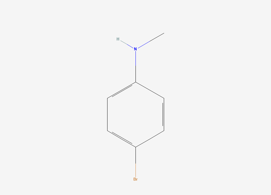 Two-dimensional chemical structure of Benzenamine, 4-bromo-N-methyl-