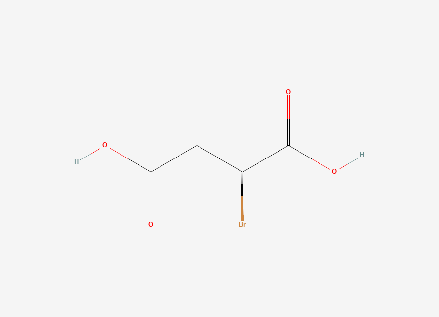 Two-dimensional chemical structure of Bromosuccinic acid, (-)-