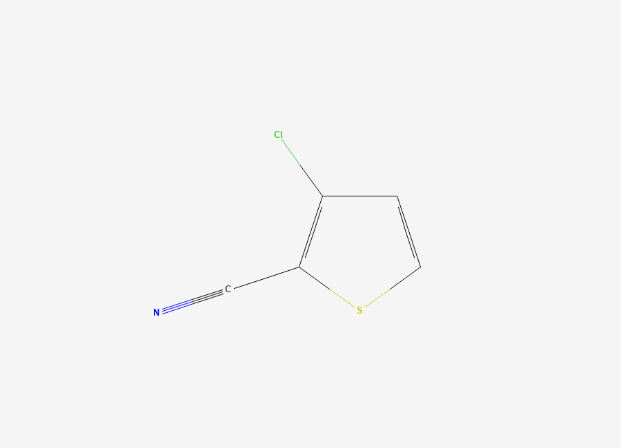 Two-dimensional chemical structure of 3-Chloro-2-cyanothiophene