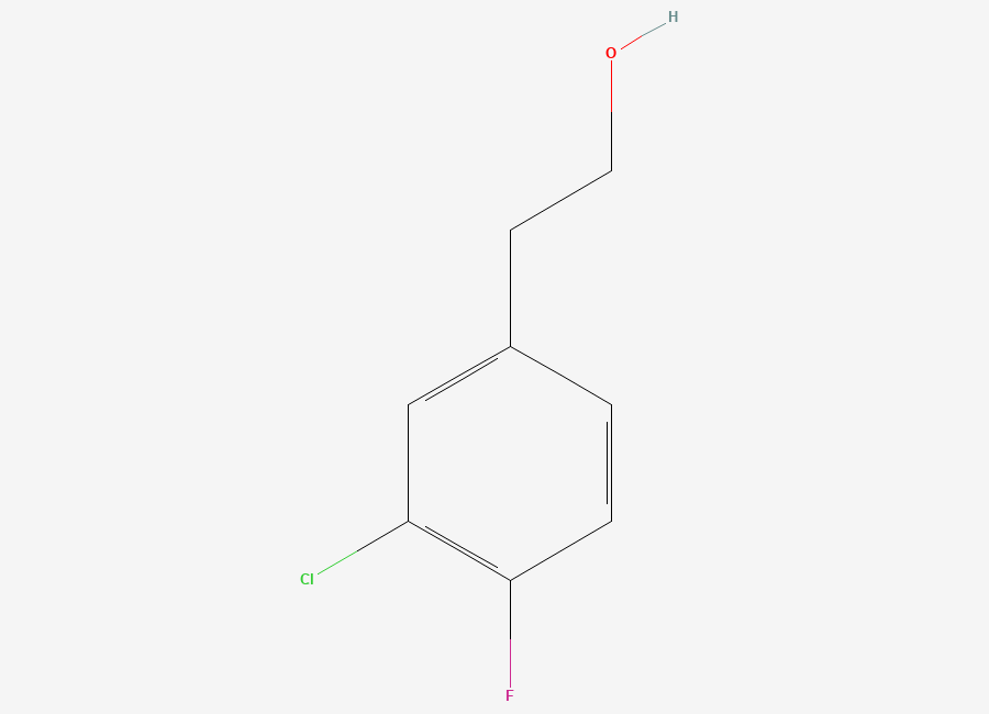 Two-dimensional chemical structure of 3-Chloro-4-fluorophenethyl alcohol