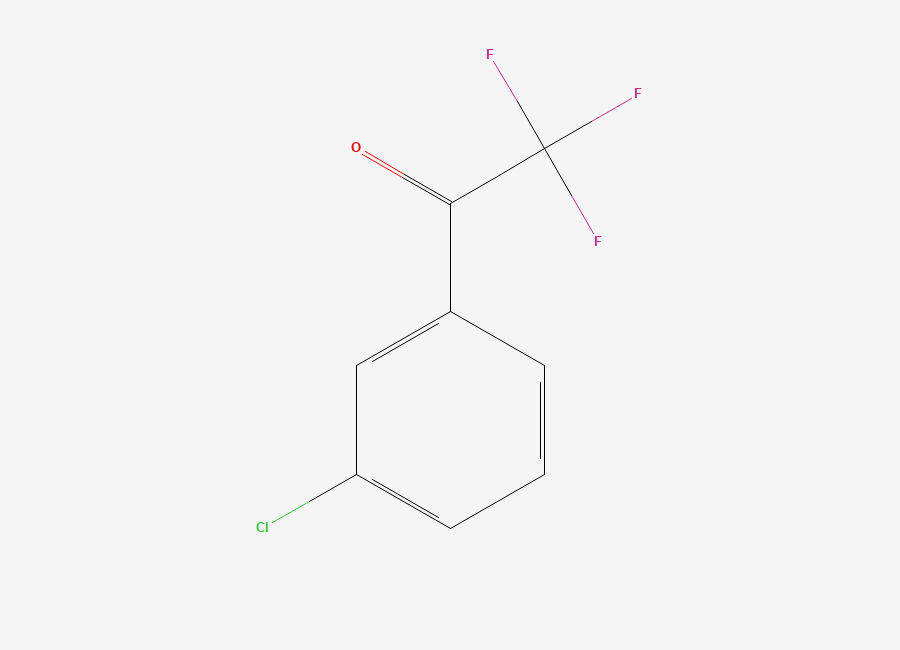 Two-dimensional chemical structure of 1-(3-Chlorophenyl)-2,2,2-trifluoroethanone