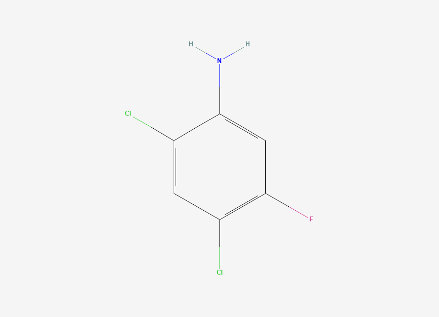 Two-dimensional chemical structure of 2,4-Dichloro-5-fluoroaniline