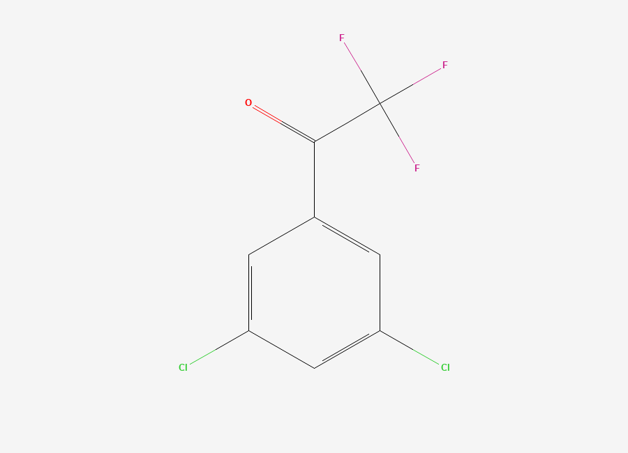 Two-dimensional chemical structure of 1-(3,5-Dichlorophenyl)-2,2,2-trifluoroethan-1-one