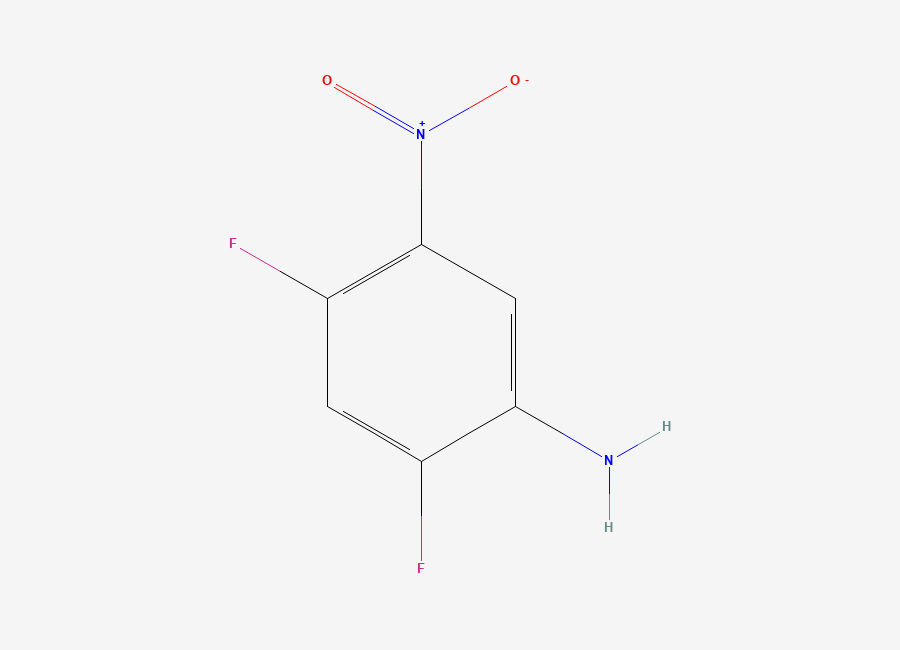 Two-dimensional chemical structure of 2,4-Difluoro-5-nitroaniline