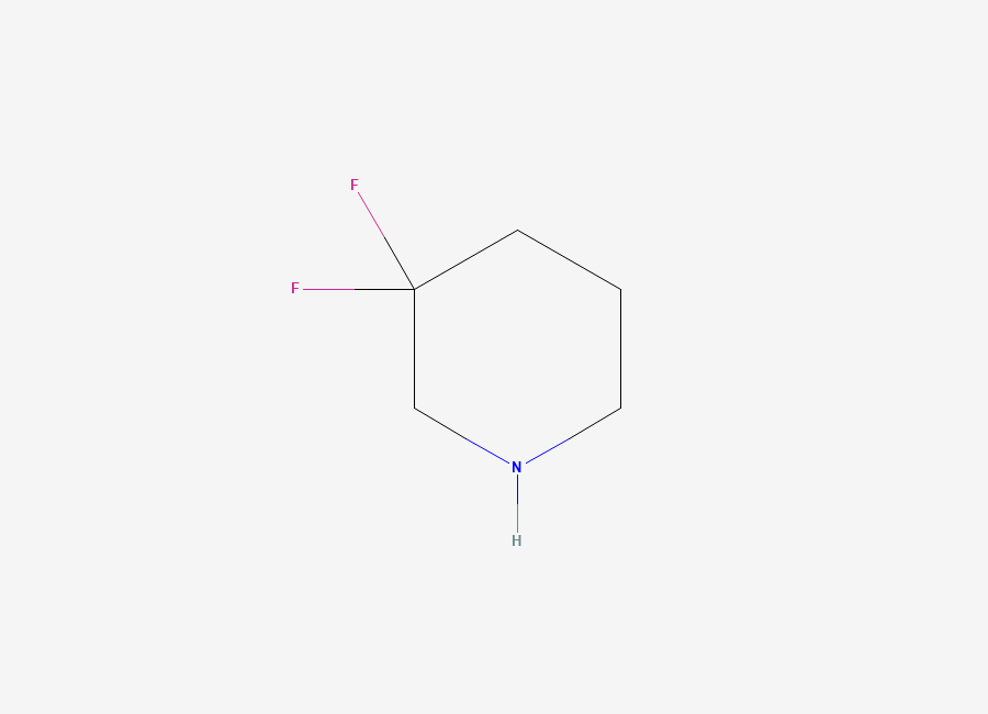 Two-dimensional chemical structure of 3,3-Difluoropiperidine