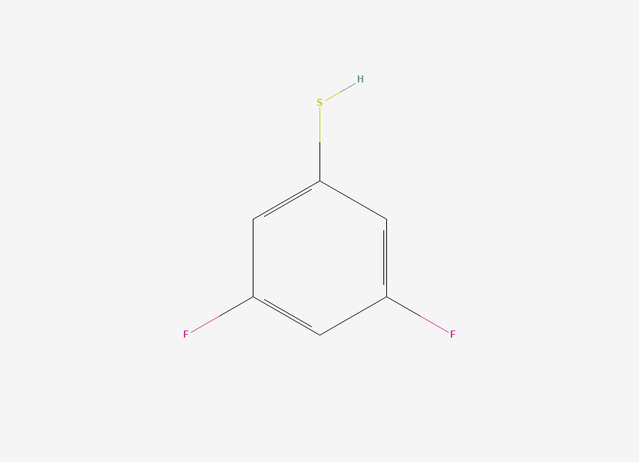 Two-dimensional chemical structure of 3,5-Difluorothiophenol