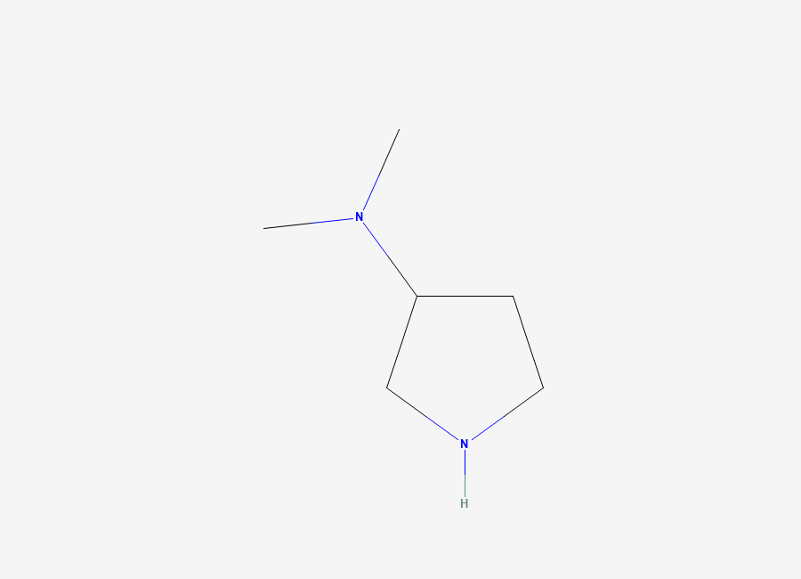 Two-dimensional chemical structure of 3-(Dimethylamino)pyrrolidine
