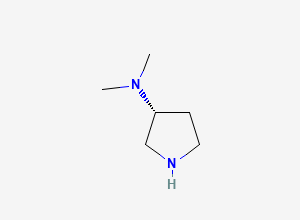 Two-dimensional chemical structure of (3R)-(+)-3-(Dimethylamino)pyrrolidine