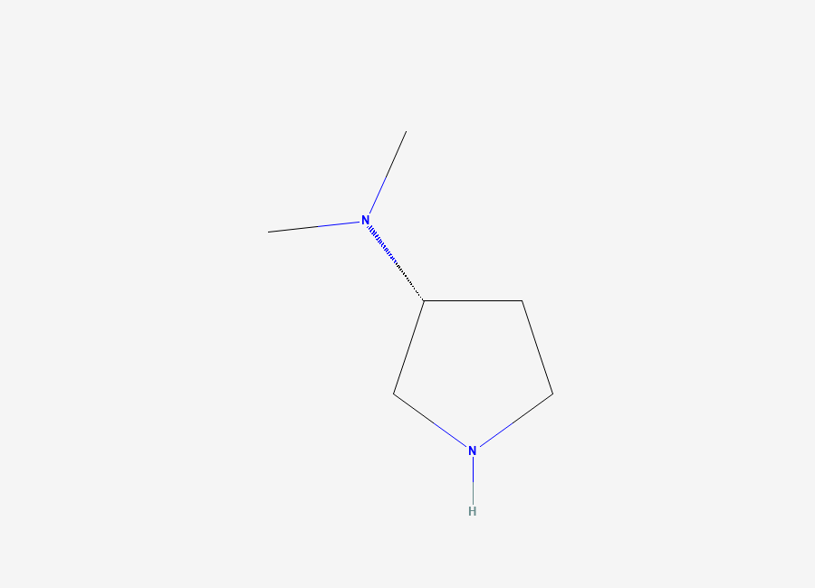 Two-dimensional chemical structure of (3R)-(+)-3-(Dimethylamino)pyrrolidine