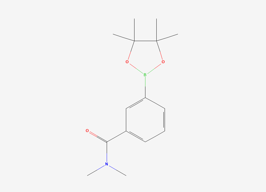 Two-dimensional chemical structure of N,N-dimethyl-3-(4,4,5,5-tetramethyl-1,3,2-dioxaborolan-2-yl)benzamide