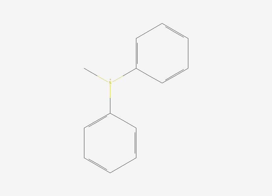 Two-dimensional chemical structure of Sulfonium, methyldiphenyl-
