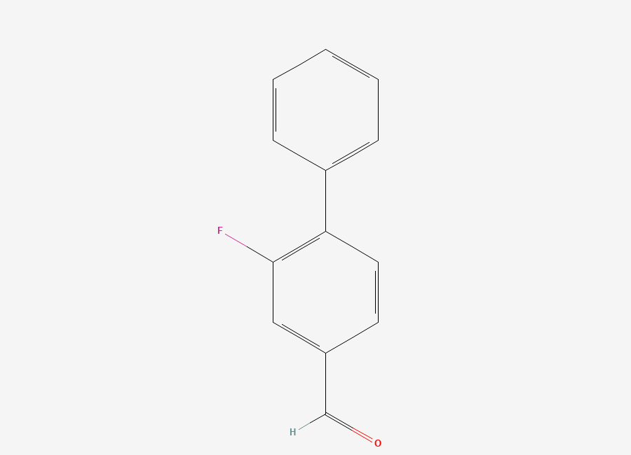 Two-dimensional chemical structure of 2-Fluorobiphenyl-4-carboxaldehyde