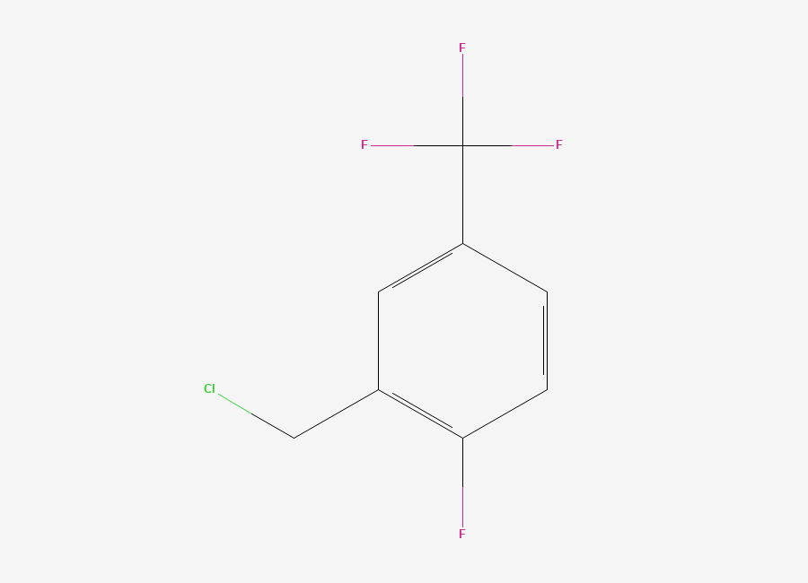 Two-dimensional chemical structure of 2-Fluoro-5-(trifluoromethyl)benzyl chloride