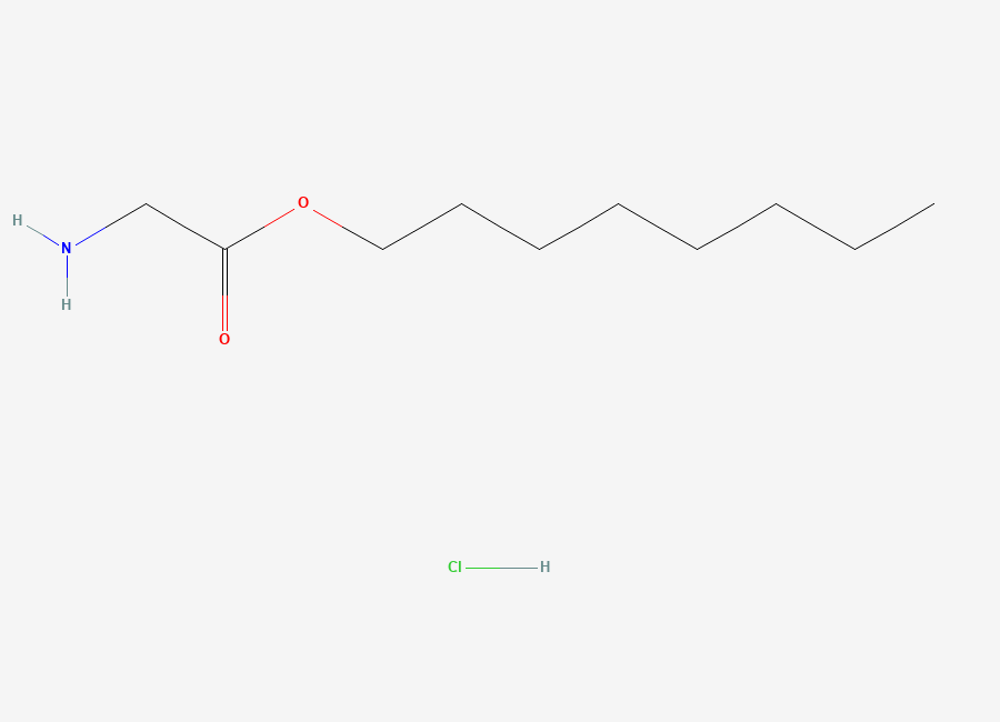 Two-dimensional chemical structure of Octyl 2-aminoacetate Hydrochloride
