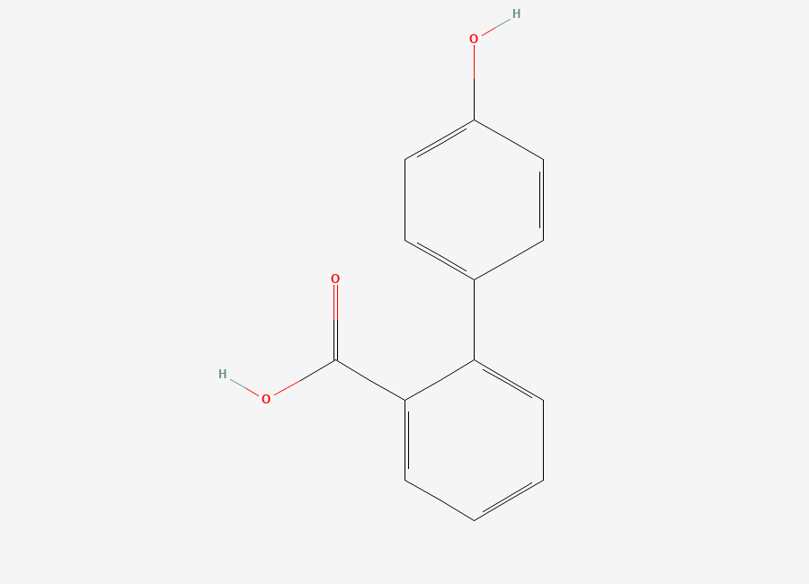 Two-dimensional chemical structure of 2-(4-hydroxyphenyl)benzoic Acid