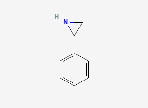 Two-dimensional chemical structure of 2-Phenylaziridine