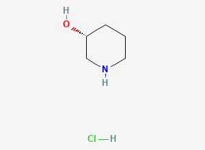 Two-dimensional chemical structure of (3R)-piperidin-3-ol hydrochloride