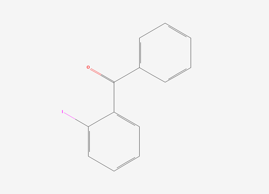 Two-dimensional chemical structure of 2-Iodobenzophenone