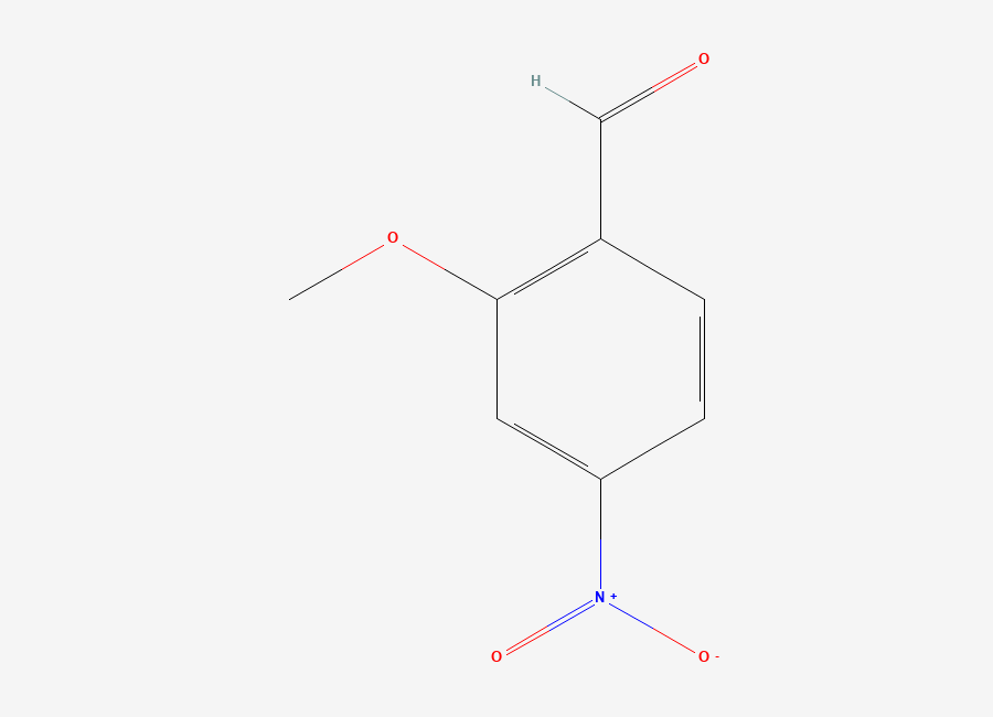 Two-dimensional chemical structure of 2-Methoxy-4-nitrobenzaldehyde
