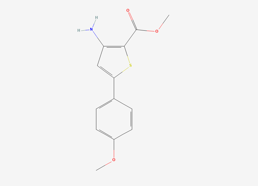 Two-dimensional chemical structure of Methyl 3-amino-5-(4-methoxyphenyl)thiophene-2-carboxylate