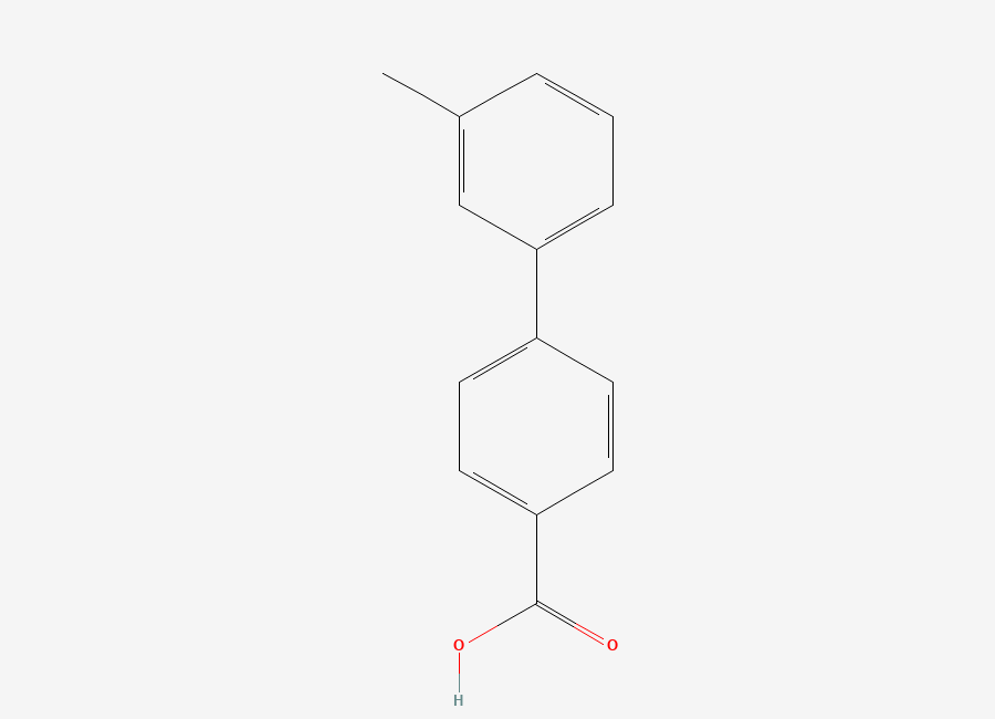 Two-dimensional chemical structure of 3'-Methyl-biphenyl-4-carboxylic acid