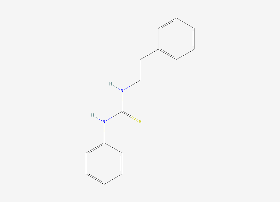 Two-dimensional chemical structure of N-(2-Phenylethyl)-N'-phenylthiourea