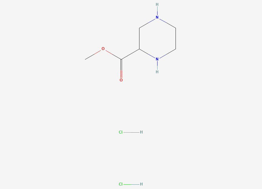 Two-dimensional chemical structure of Methyl Piperazine-2-carboxylate Dihydrochloride