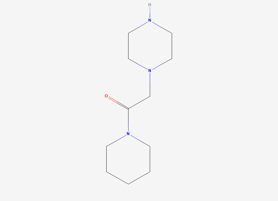 Two-dimensional chemical structure of 1-(2-Oxo-2-piperidin-1-ylethyl)piperazine