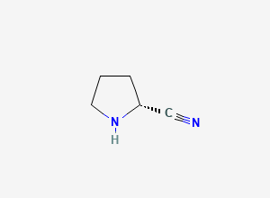 Two-dimensional chemical structure of (R)-pyrrolidine-2-carbonitrile
