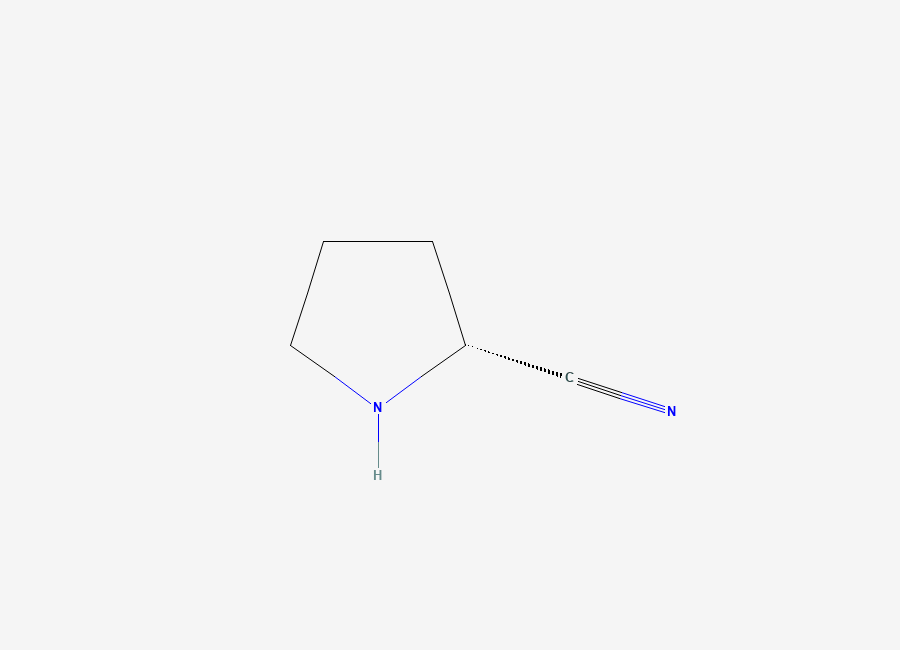 Two-dimensional chemical structure of (R)-pyrrolidine-2-carbonitrile