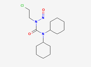 Two-dimensional chemical structure of 1-(2-chloroethyl)-3,3-dicyclohexyl-1-nitrosourea, CAS 500545-48-2