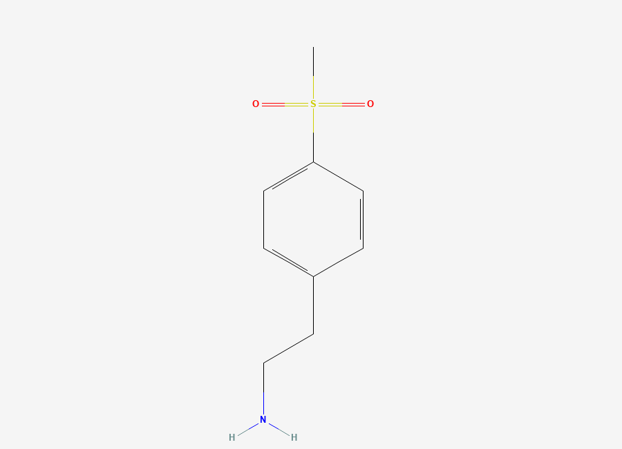 Two-dimensional chemical structure of 2-(4-Methanesulfonylphenyl)ethan-1-amine