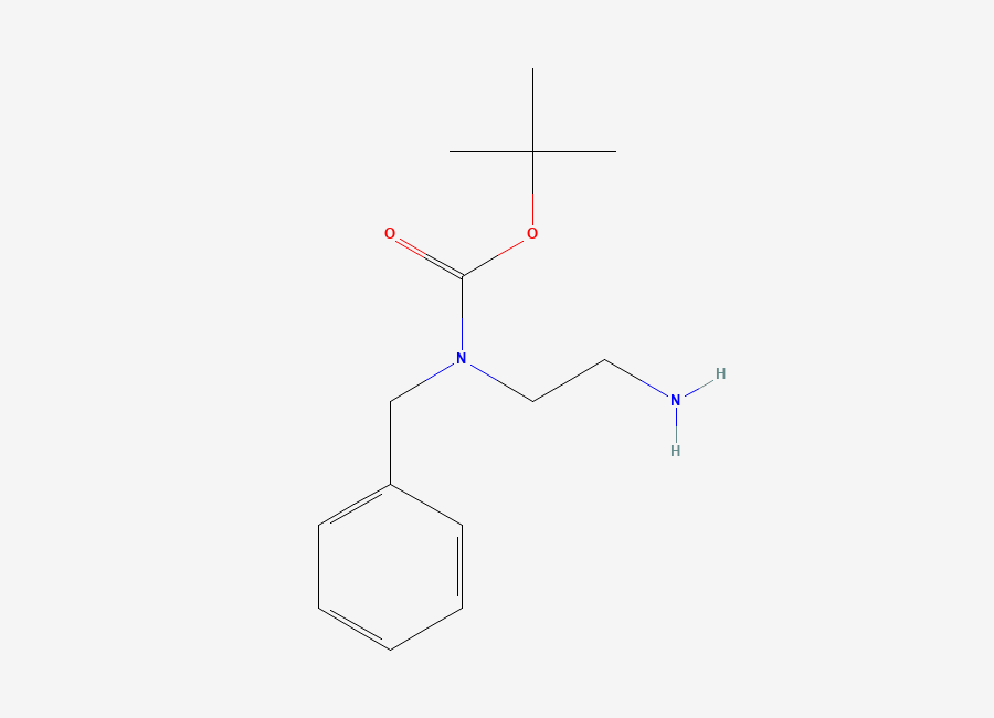 Two-dimensional chemical structure of tert-Butyl (2-aminoethyl)(benzyl)carbamate