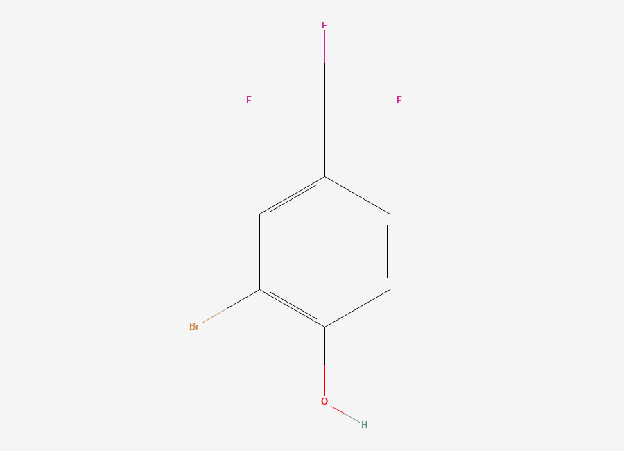 Two-dimensional chemical structure of 2-Bromo-4-(trifluoromethyl)phenol