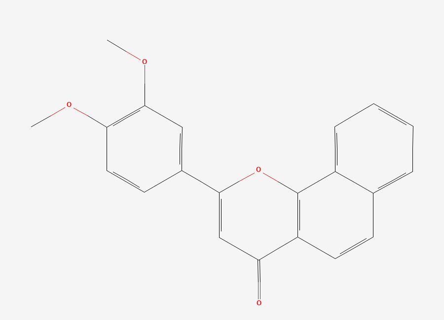 Two-dimensional chemical structure of 3',4'-Dimethoxy-alpha-naphthoflavone