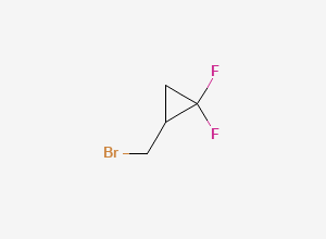 Two-dimensional chemical structure of 2-(Bromomethyl)-1,1-difluorocyclopropane
